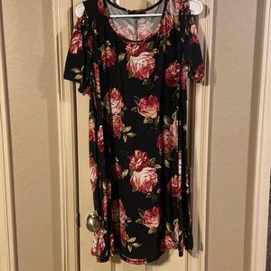 Black flowery dress